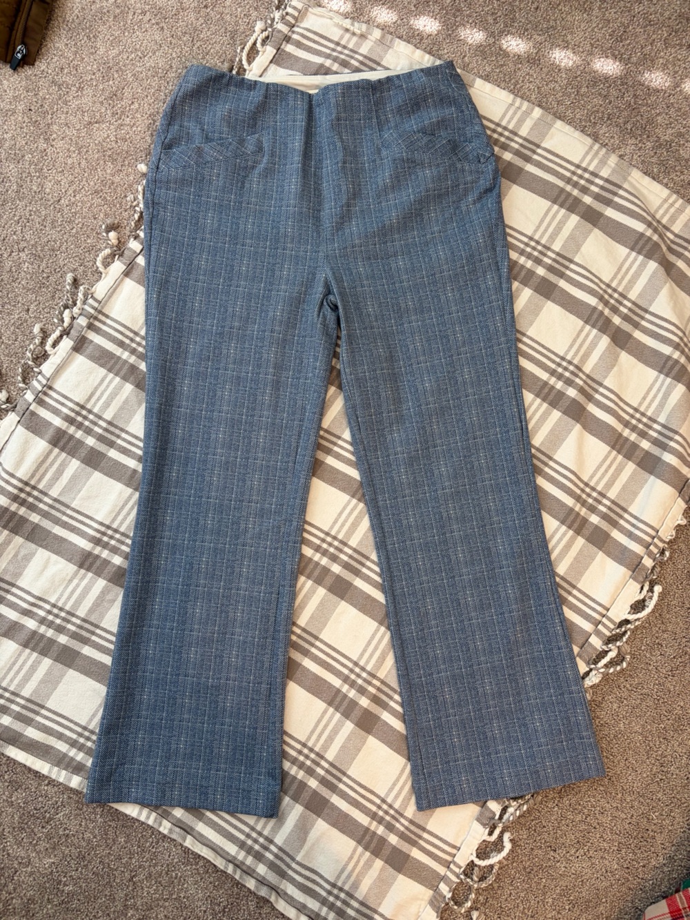 Liverpool Blue Cropped Ponte Pants